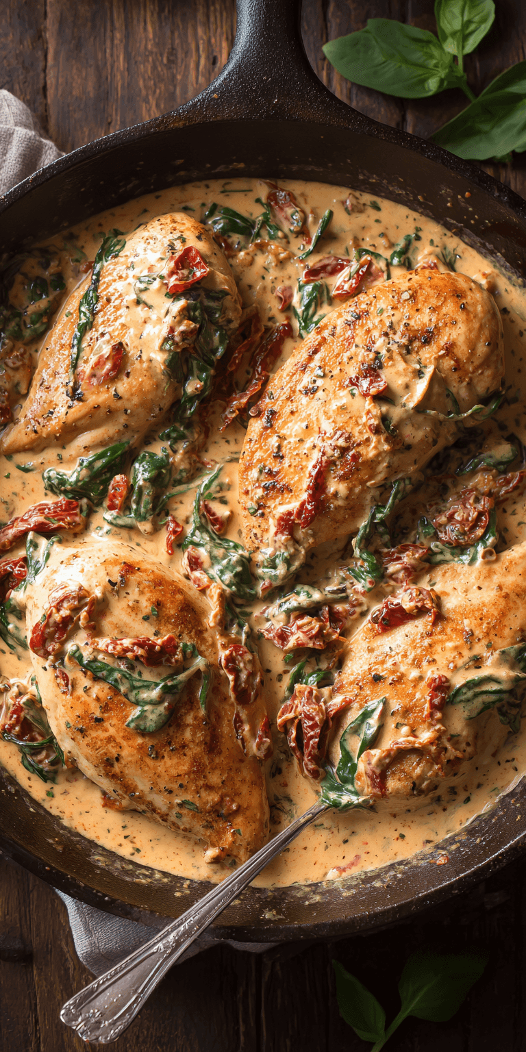 Creamy Tuscan Chicken served warm with cozy spices