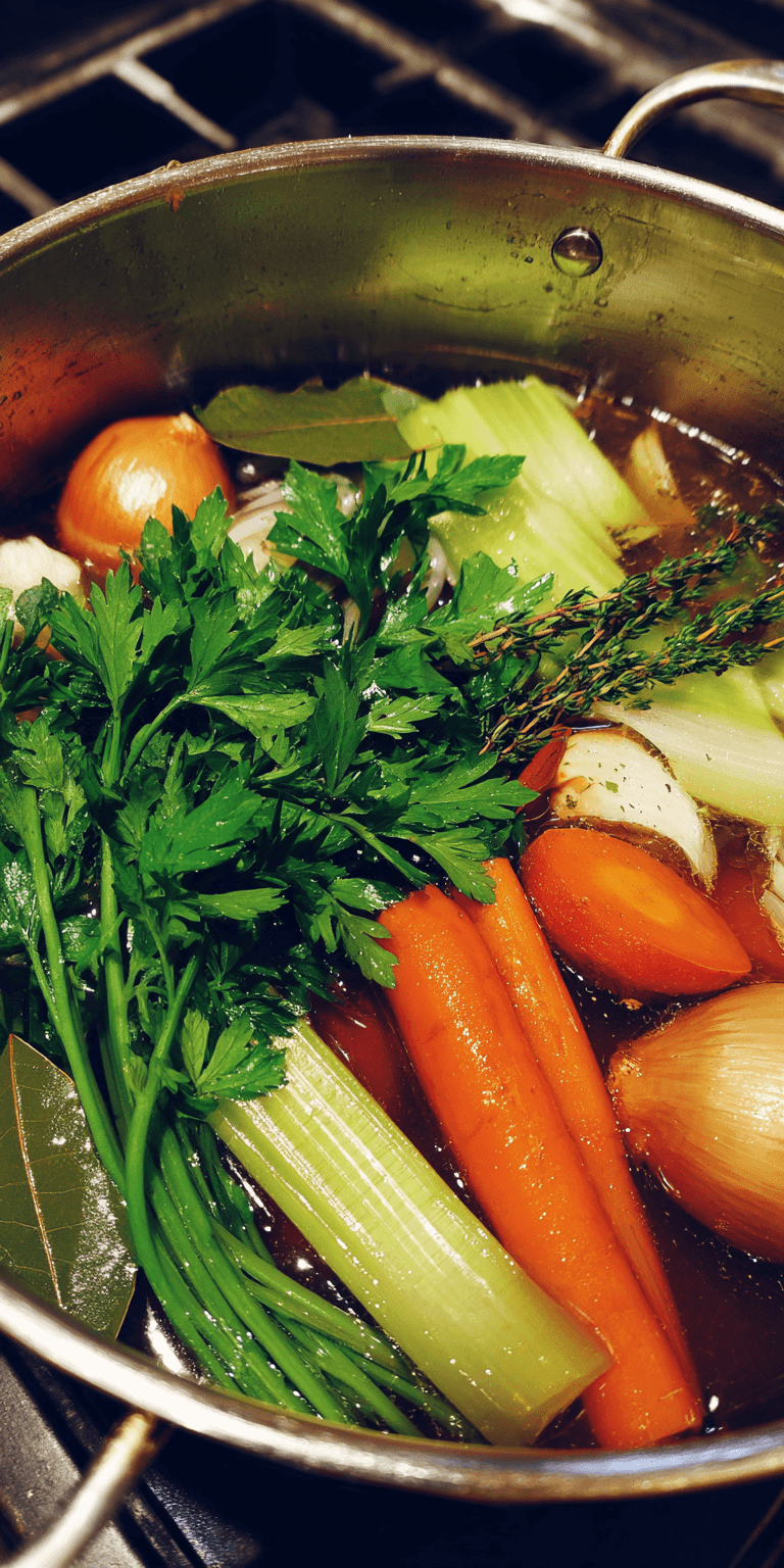 Deep Roasted Root Vegetable & Miso Broth served warm with cozy spices