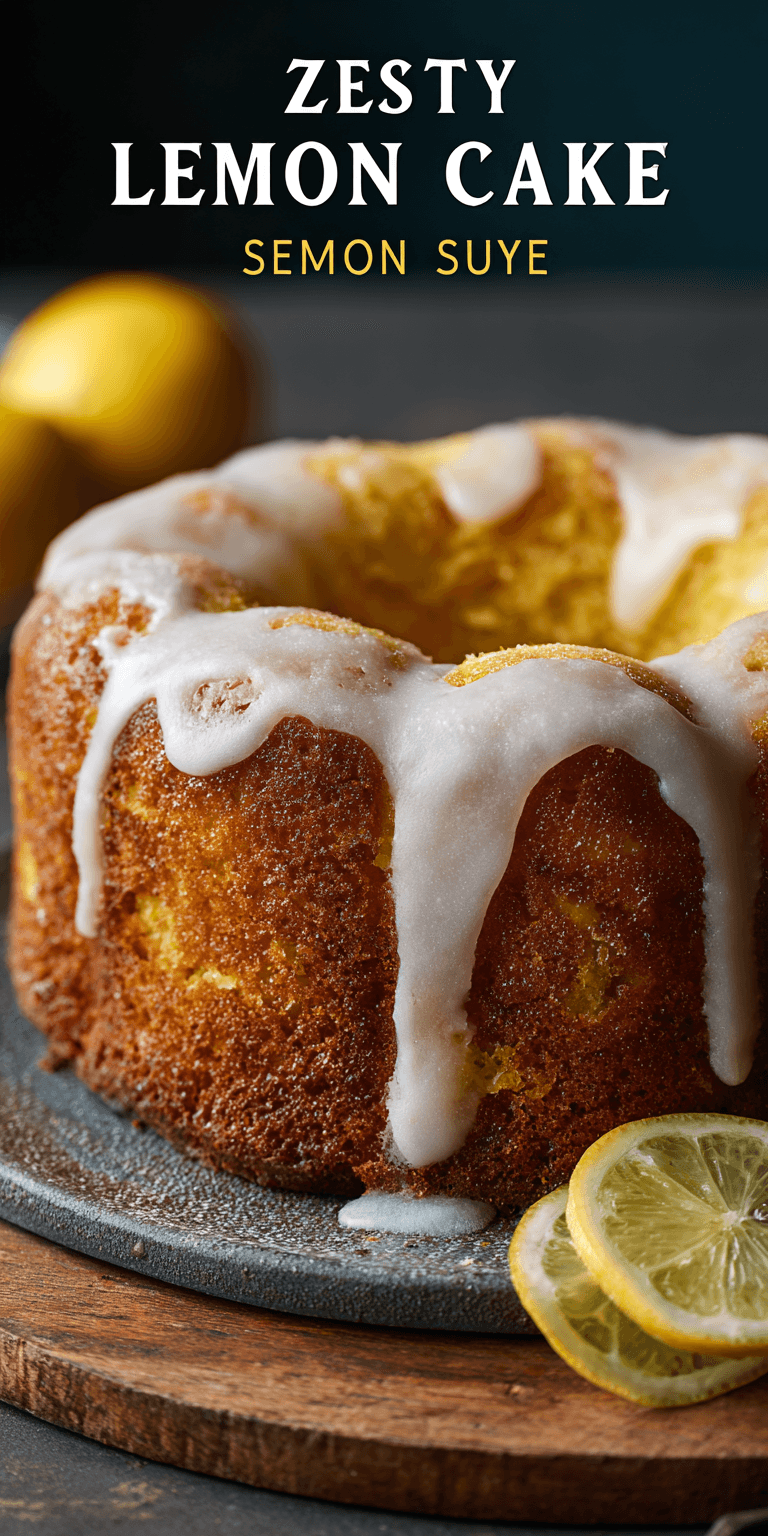 Lemon Cake served warm with cozy spices