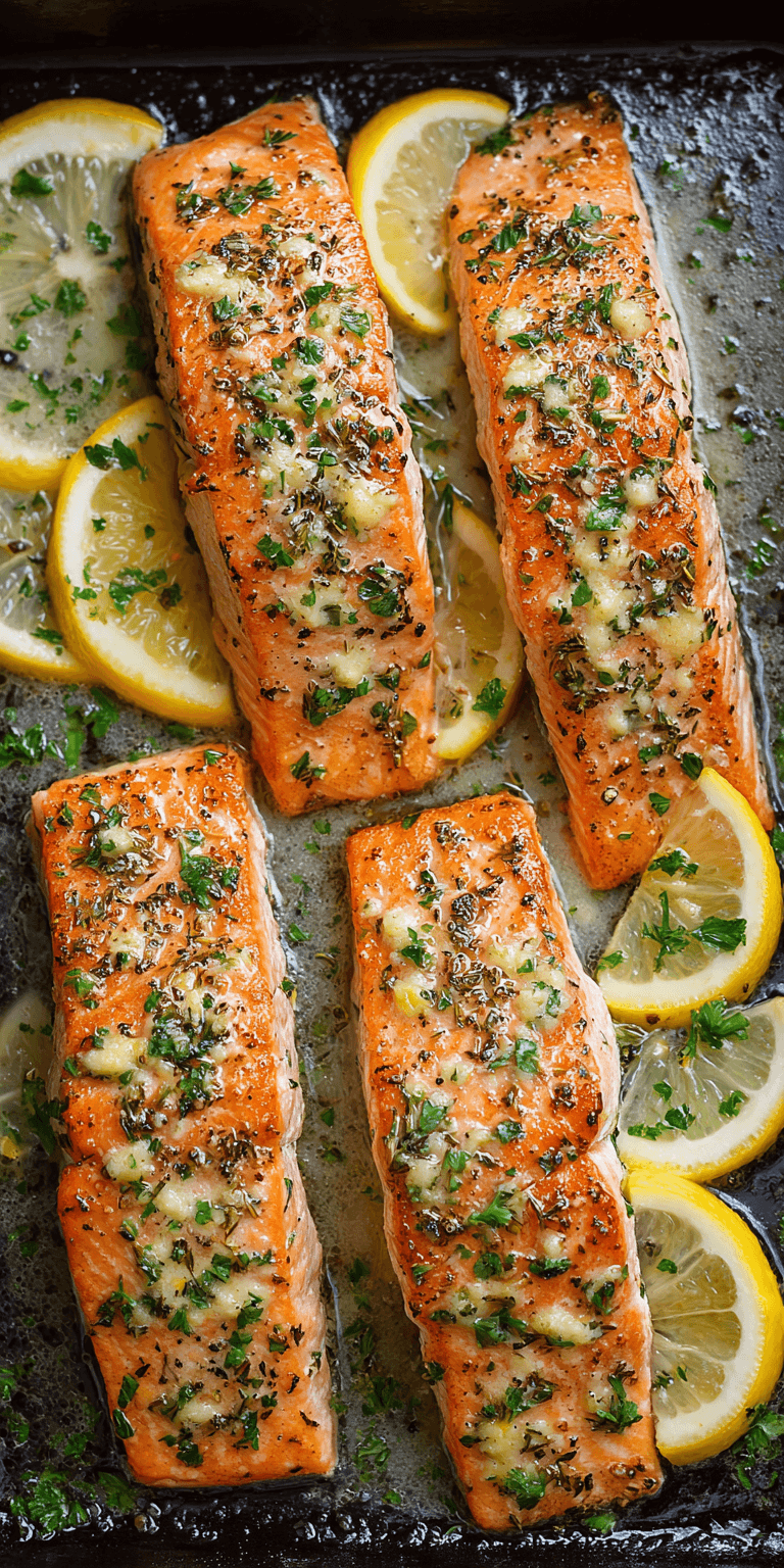 Lemon Garlic Butter Salmon served warm with cozy spices
