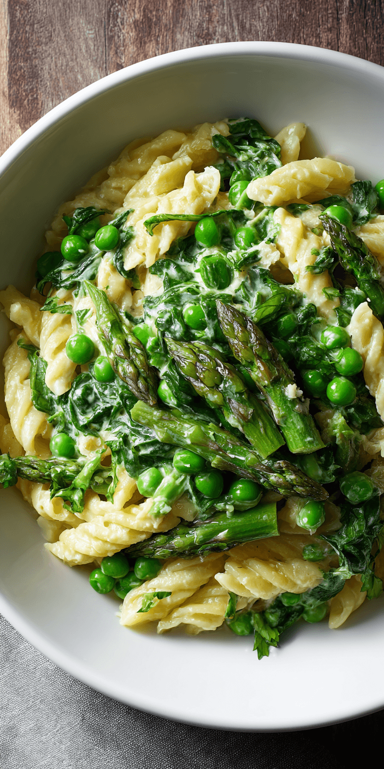 Spring Pasta served warm with cozy spices