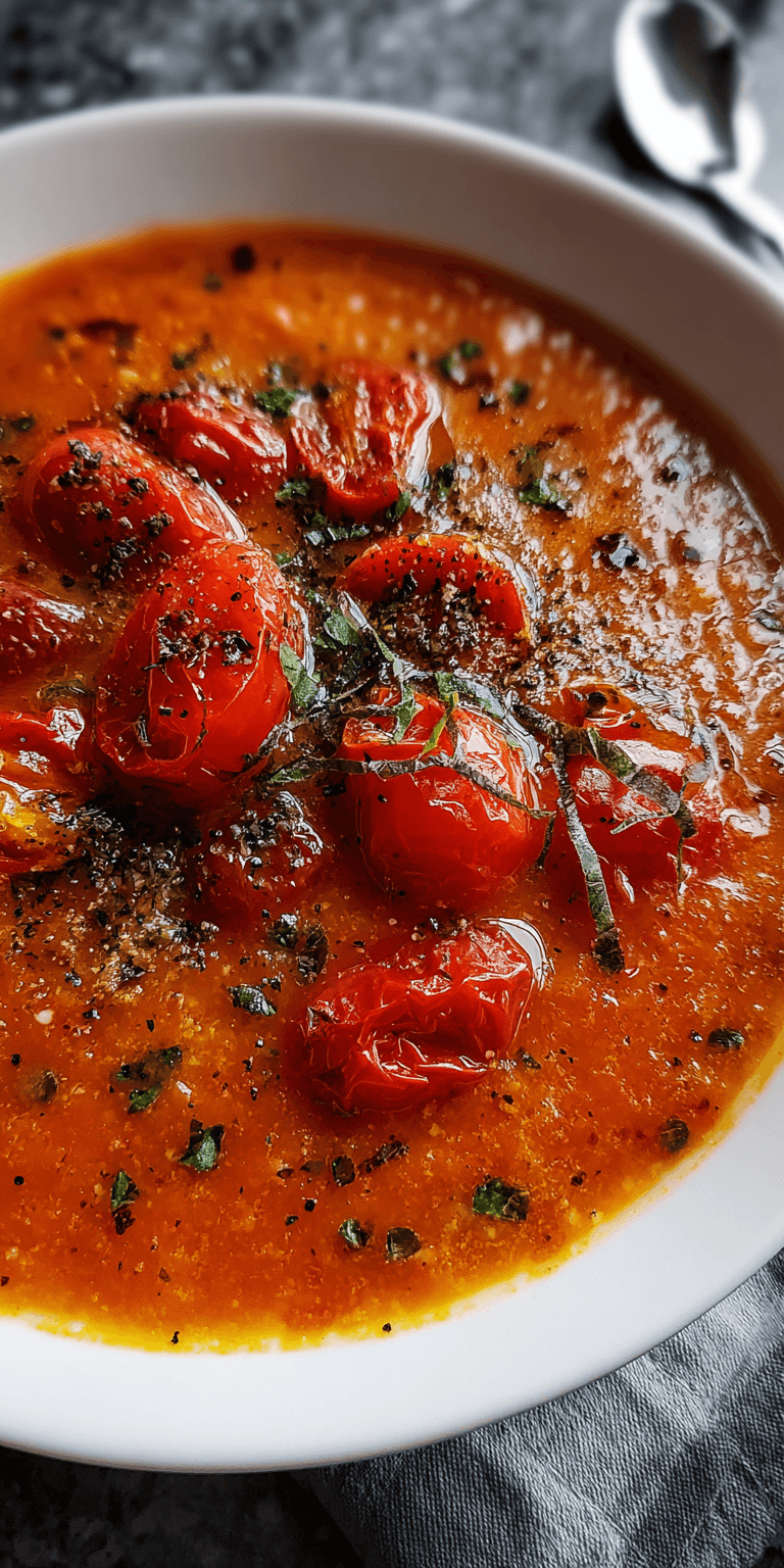 Tomato Soup served warm with cozy spices