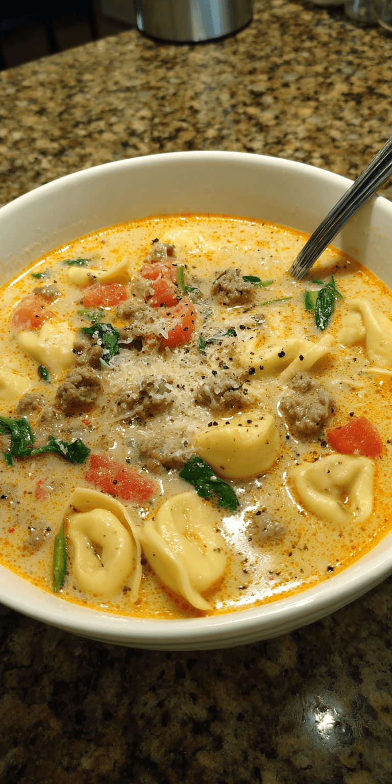 Tortellini Soup served warm with cozy spices