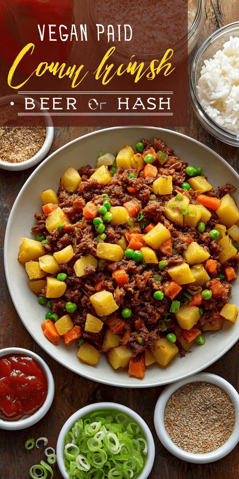 Vegan Corned “Beef” Hash, Filipino served warm with cozy spices