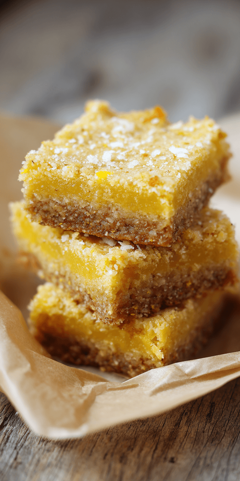 Almond Lemon Crust Bars served warm with cozy spices