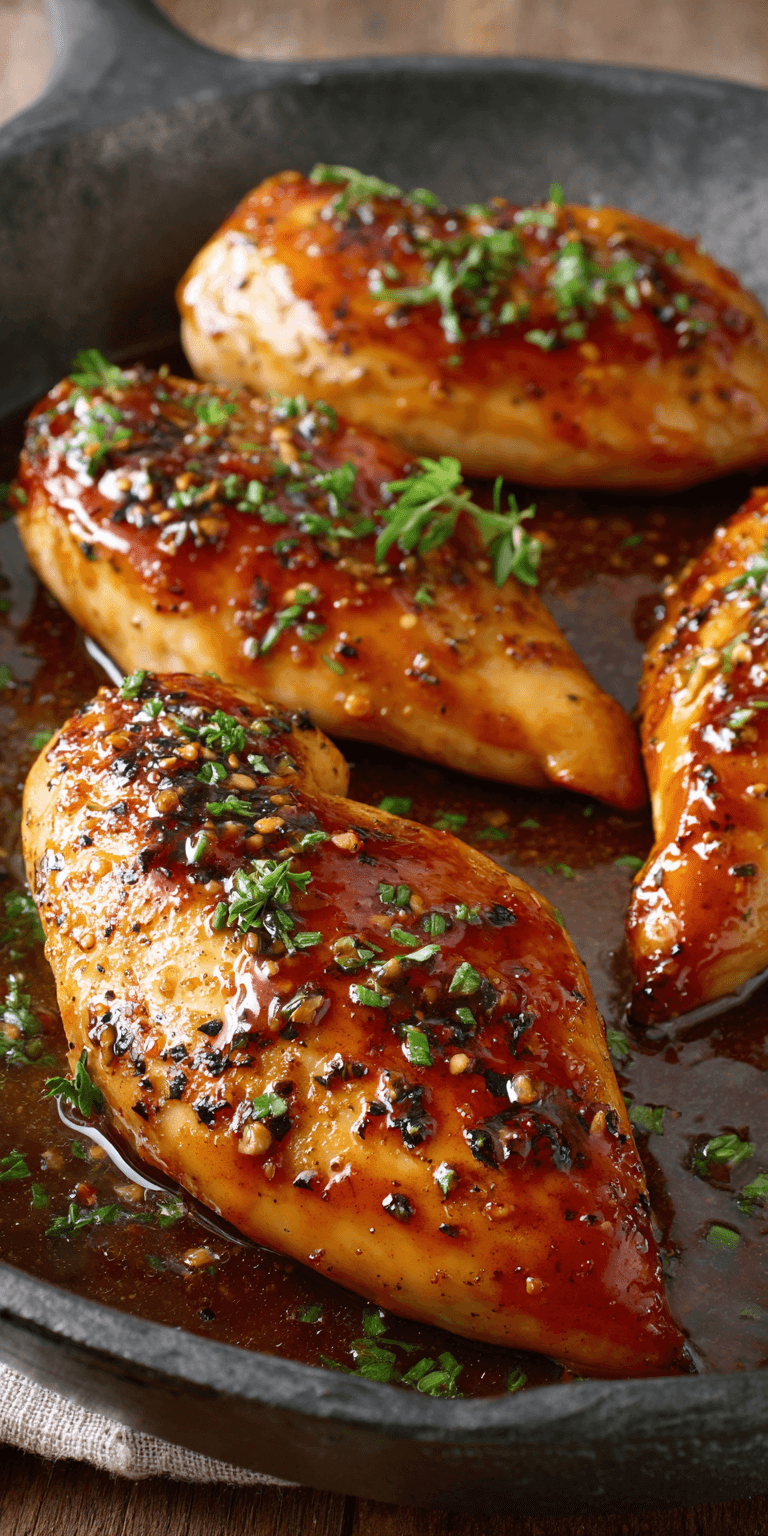 Apricot Glazed Chicken Breasts served warm with cozy spices