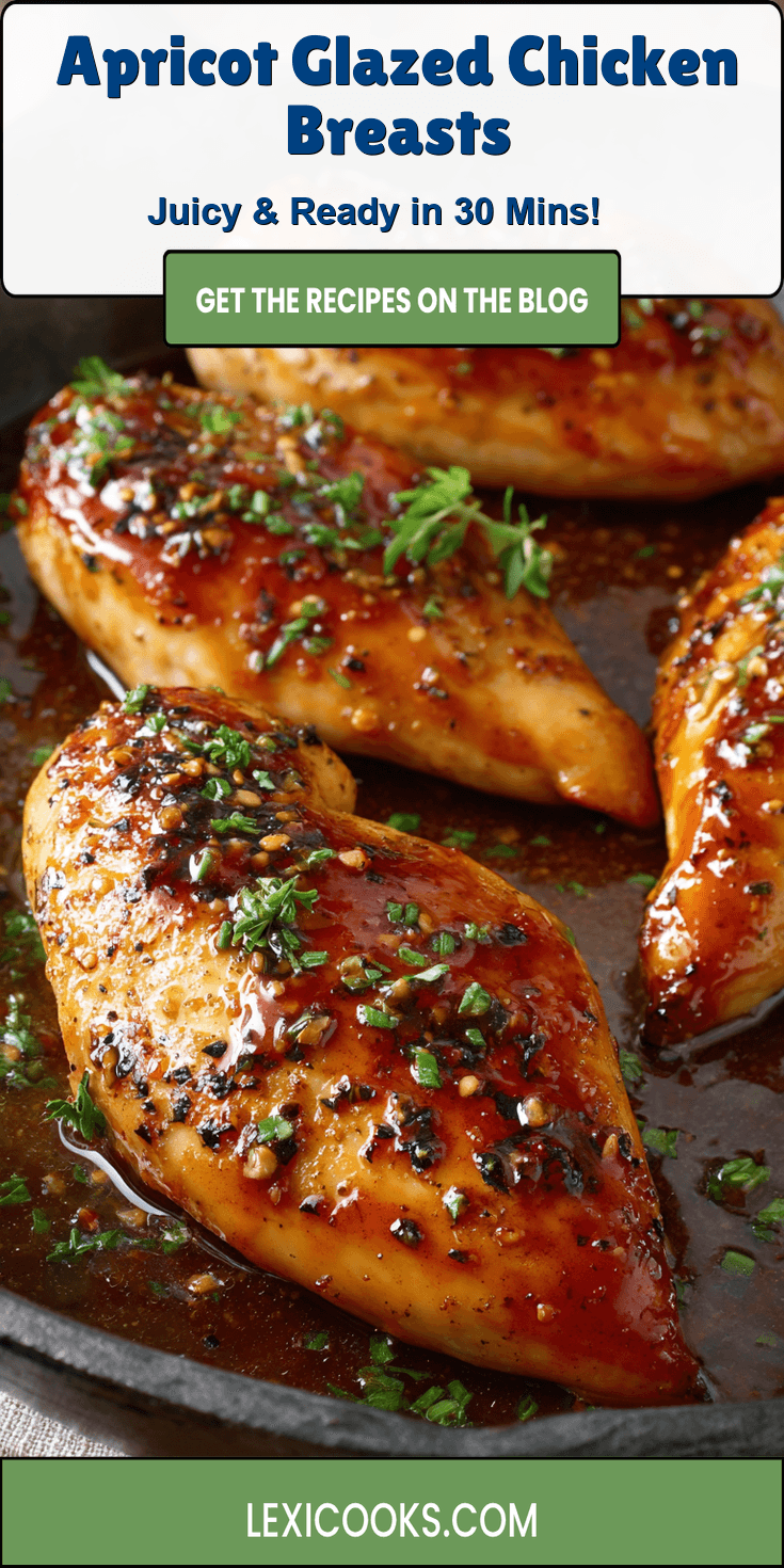 Apricot Glazed Chicken Breasts served warm with cozy spices