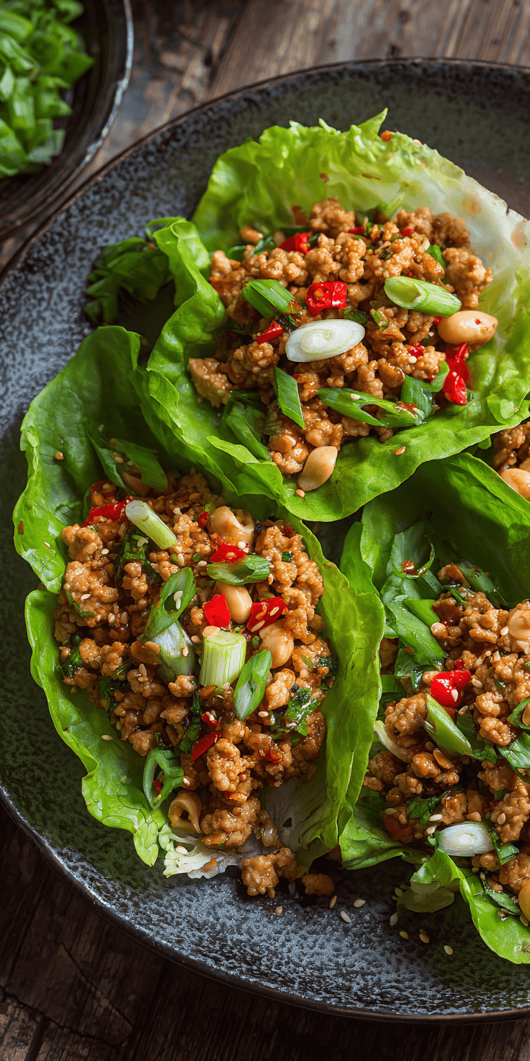 Asian Lettuce Wraps Simple Dinner Ideas served warm with cozy spices