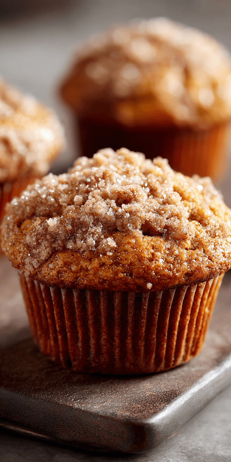 Banana Coffee Cake Muffins served warm with cozy spices