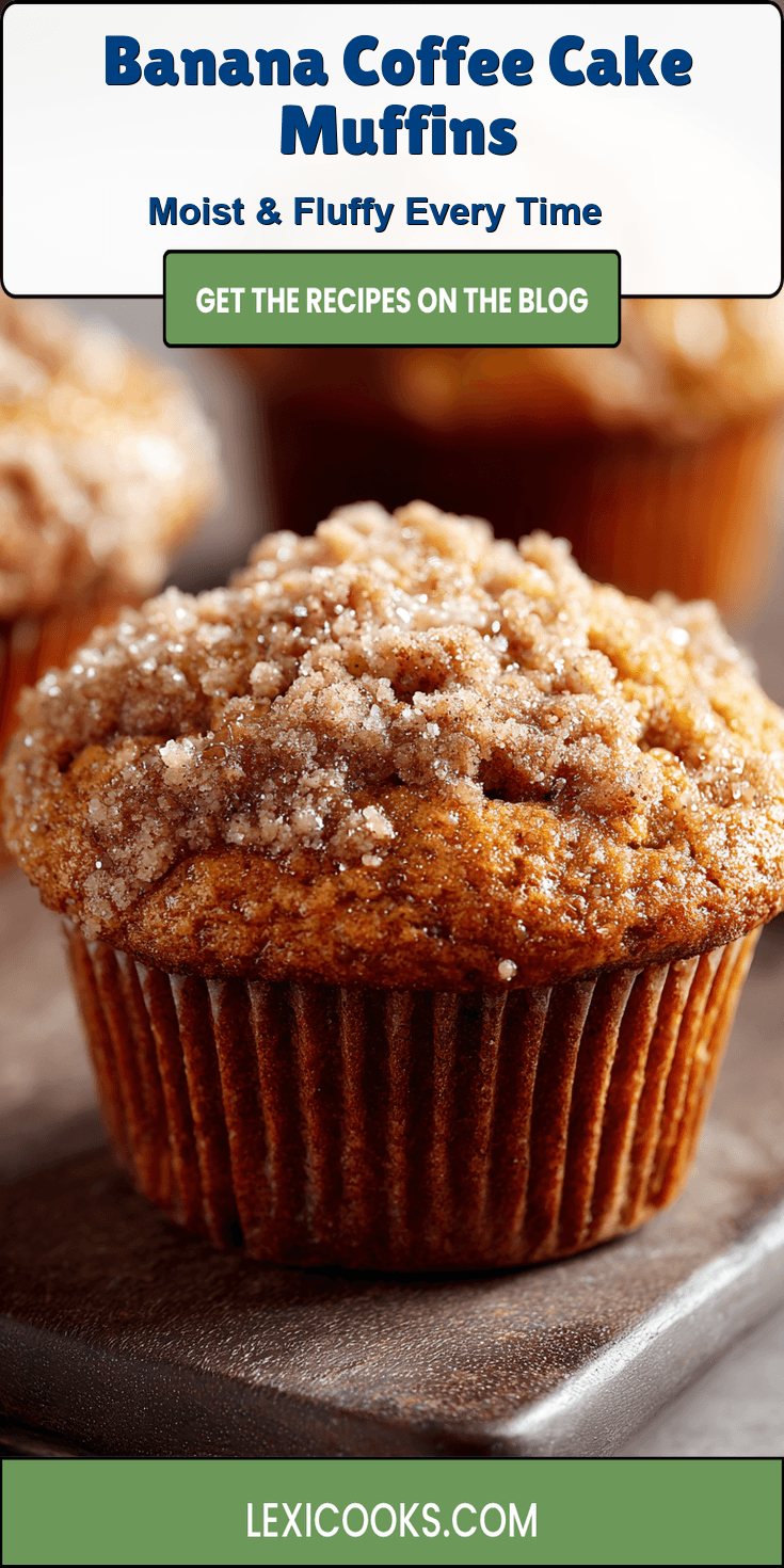 Banana Coffee Cake Muffins served warm with cozy spices