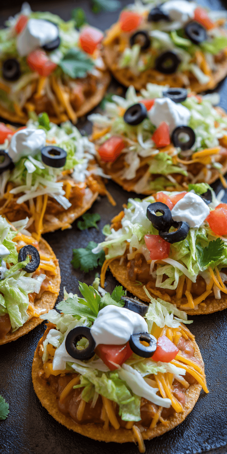 Bean and Cheese Tostadas Simple Recipe served warm with cozy spices
