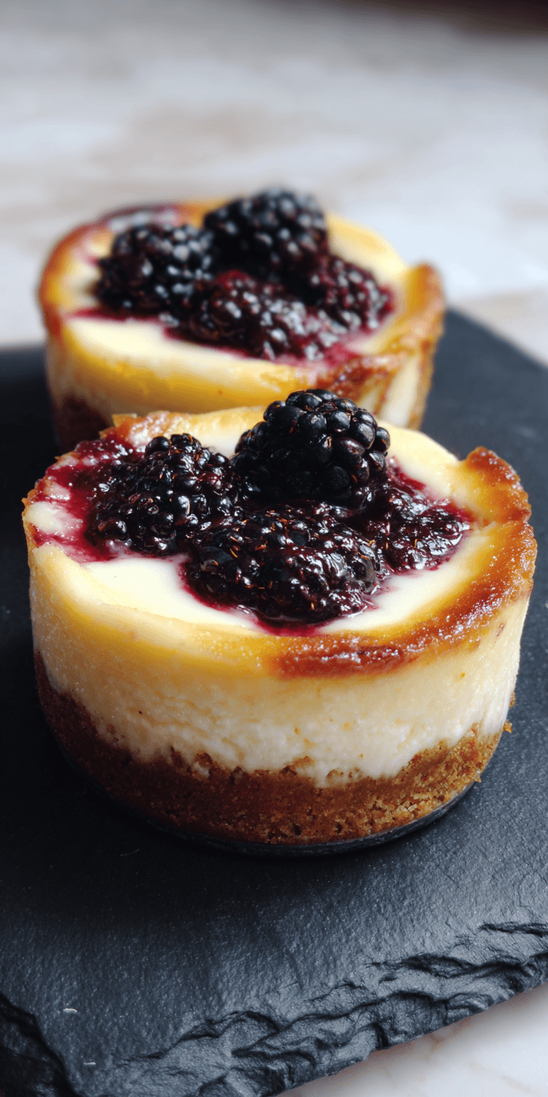 Blackberry Lavender Cheesecakes served warm with cozy spices