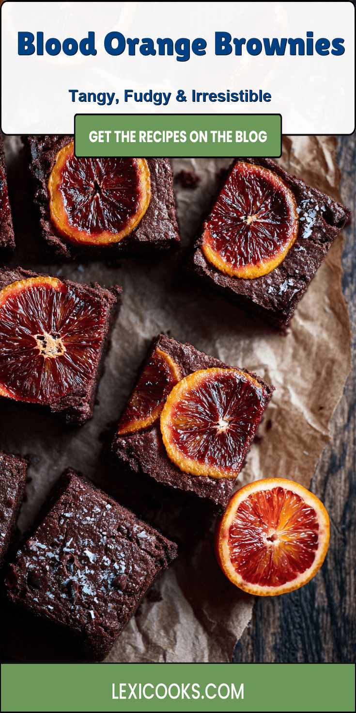 Blood Orange Brownies served warm with cozy spices
