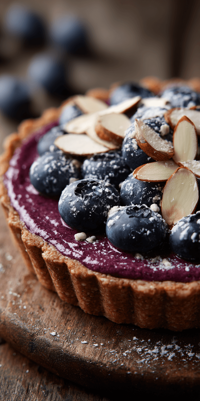 Blueberry Chia Seed Pie served warm with cozy spices