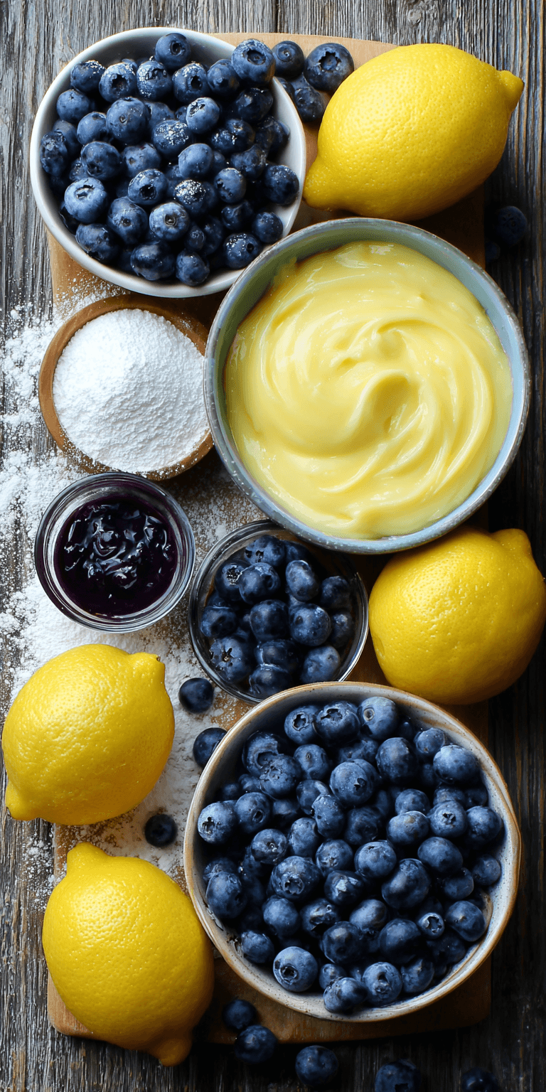 Blueberry Lemon Curd Cake served warm with cozy spices