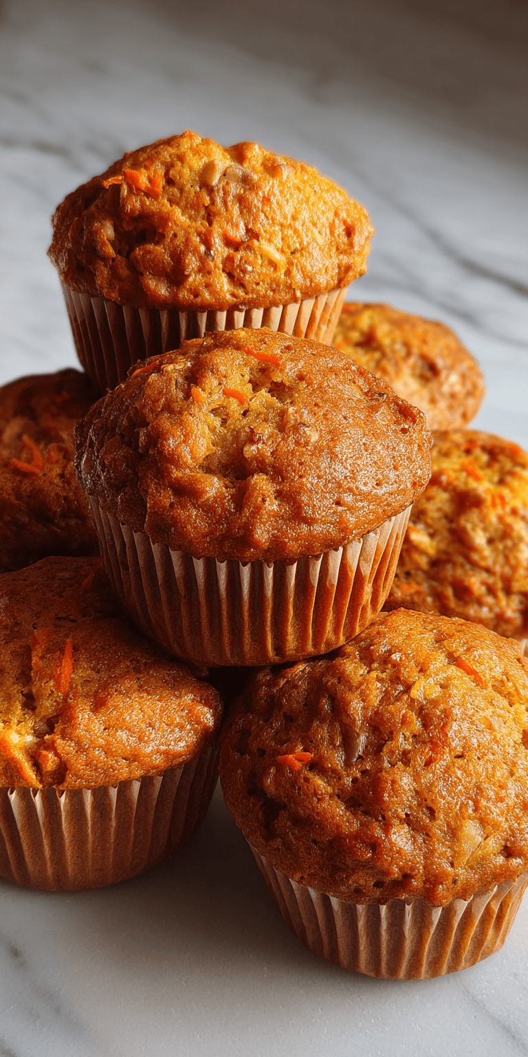 Carrot Cake Banana Muffins served warm with cozy spices