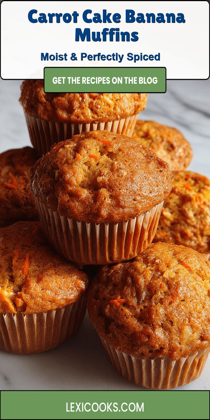 Carrot Cake Banana Muffins served warm with cozy spices