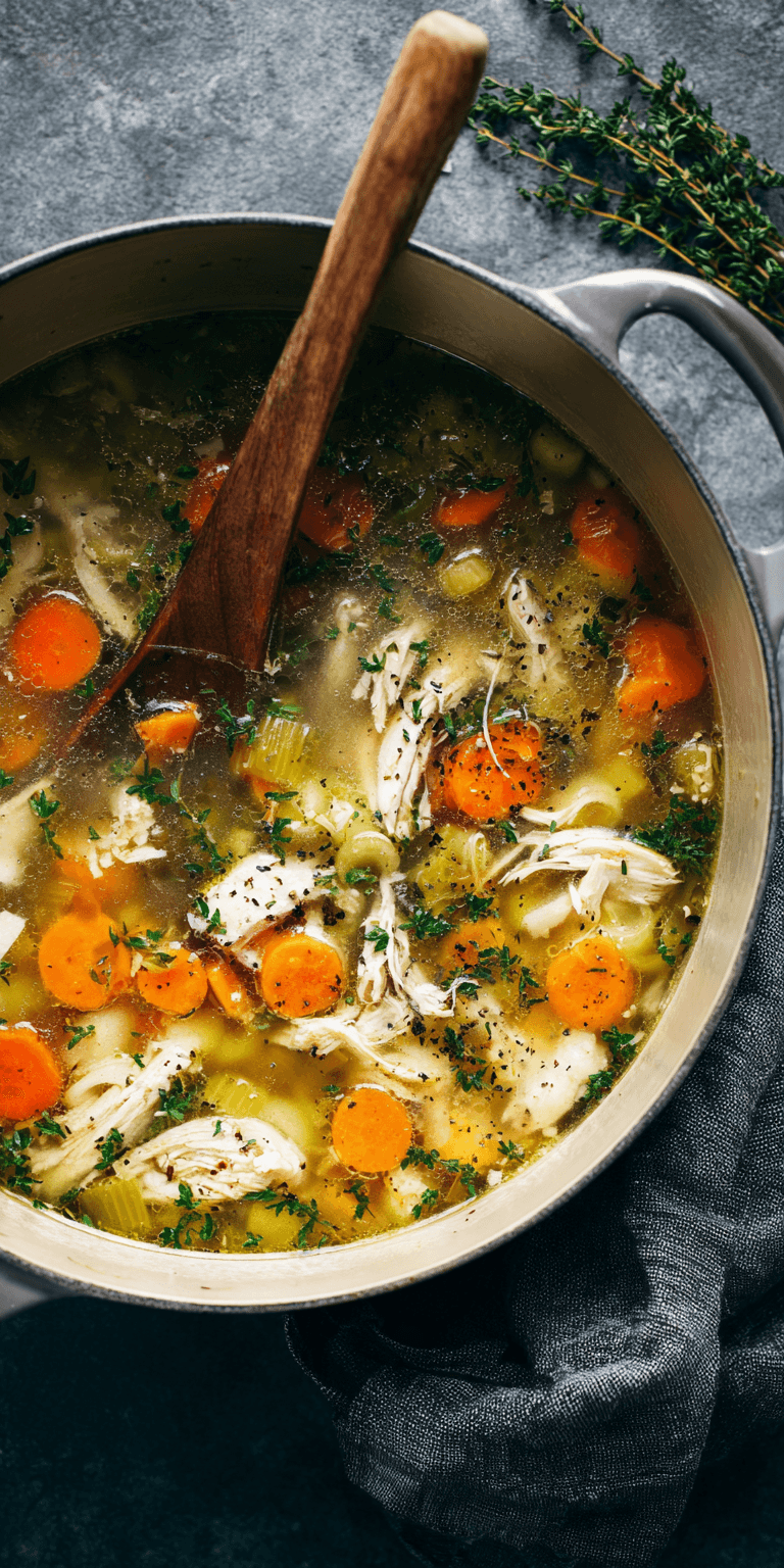 Chicken Alphabet Soup served warm with cozy spices