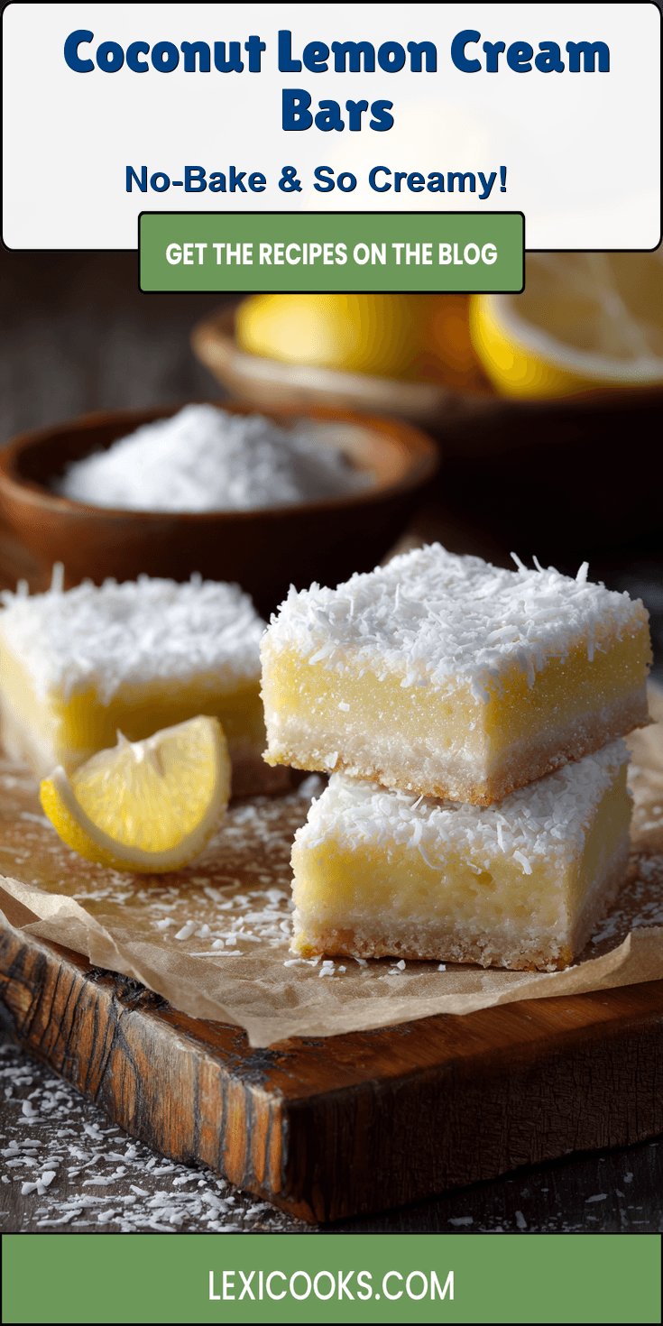 Coconut Lemon Cream Bars served warm with cozy spices