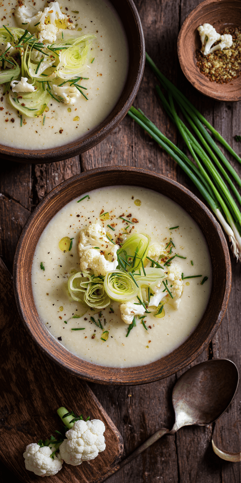 Creamy Cauliflower & Leek Soup Recipe