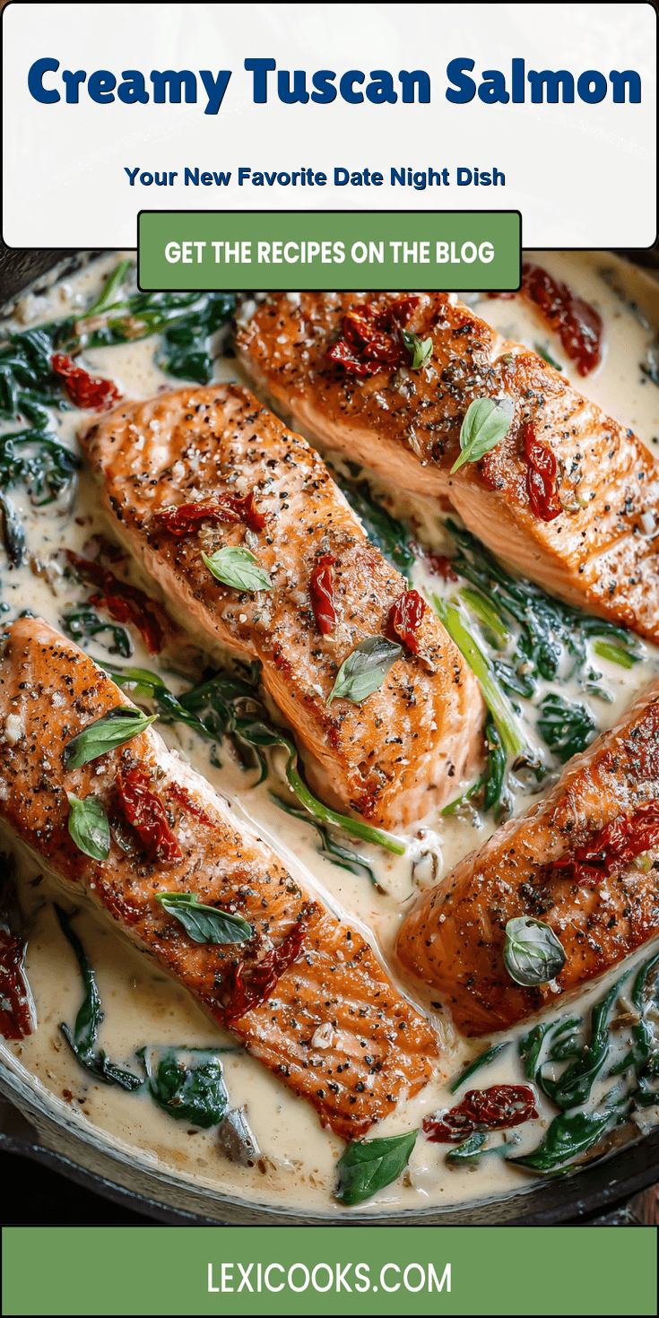Creamy Tuscan Salmon served warm with cozy spices