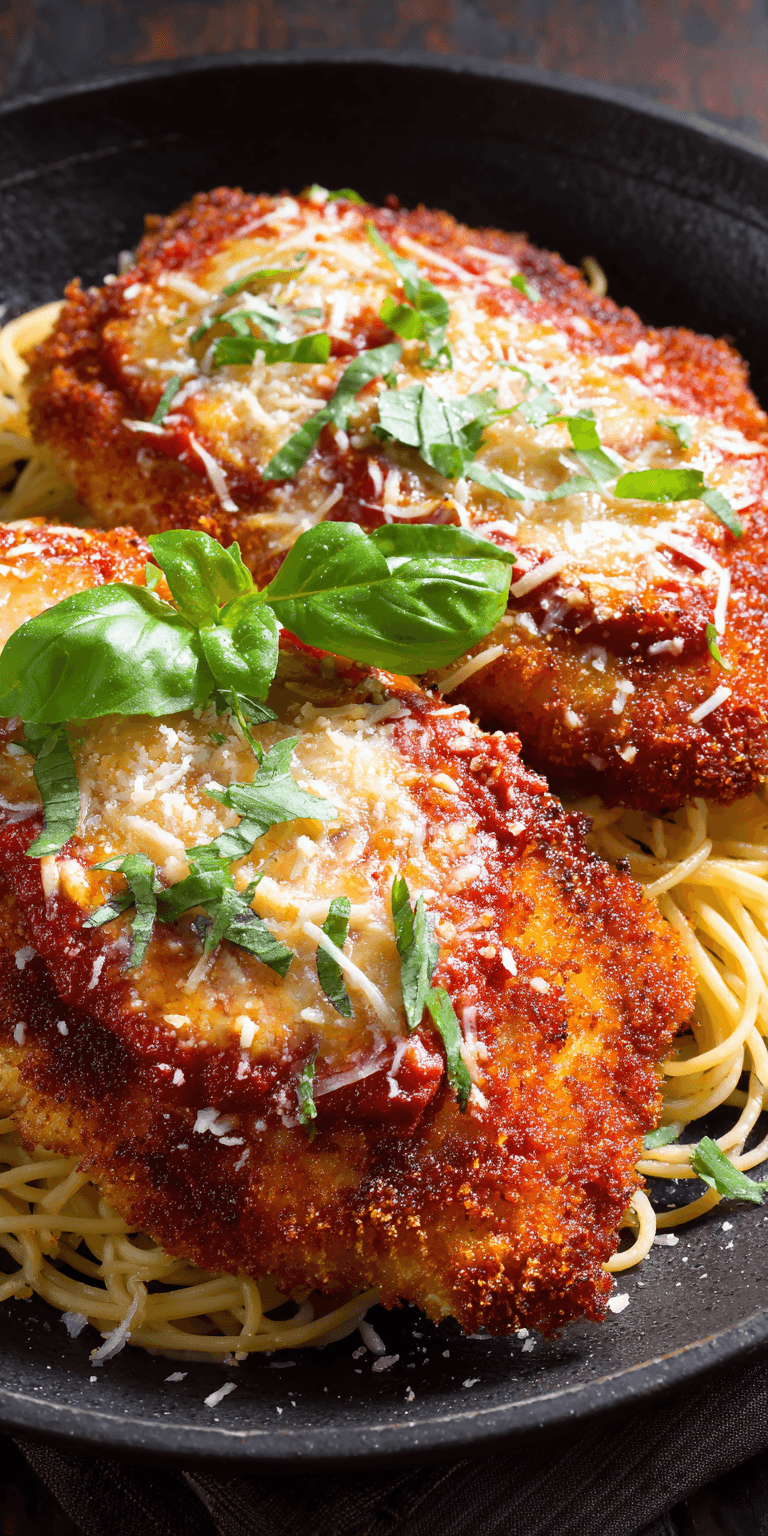 Crispy Chicken Parmesan Simple Dinner Ideas served warm with cozy spices