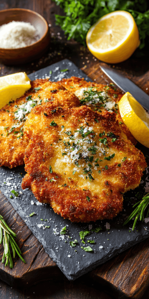 Crispy Lemon Herb Turkey Cutlets served warm with cozy spices