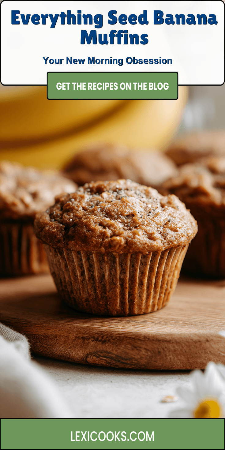 Everything Seed Banana Muffins served warm with cozy spices