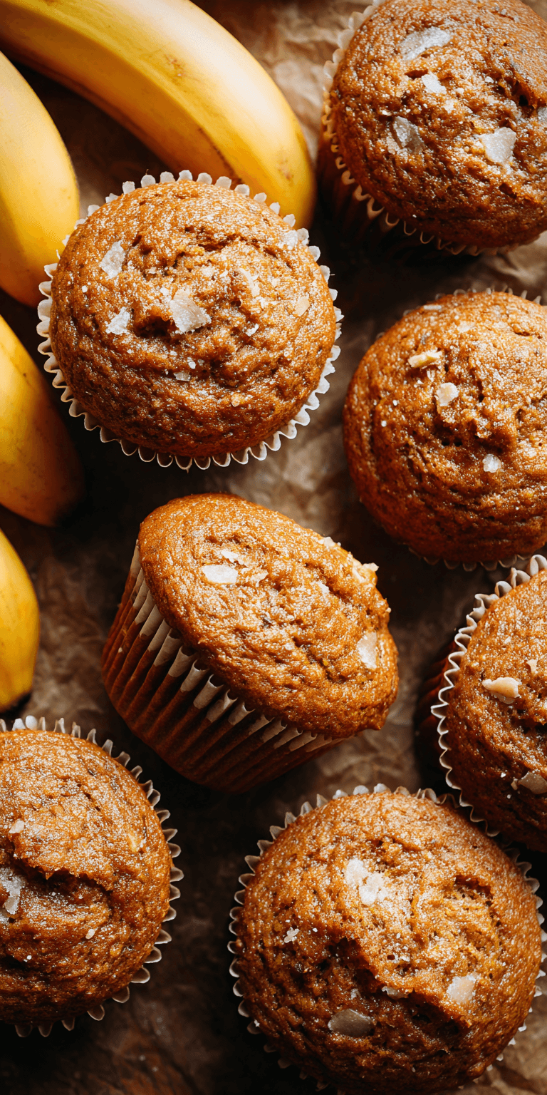 Gingerbread Banana Muffins served warm with cozy spices