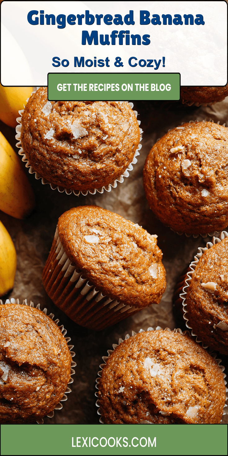 Gingerbread Banana Muffins served warm with cozy spices