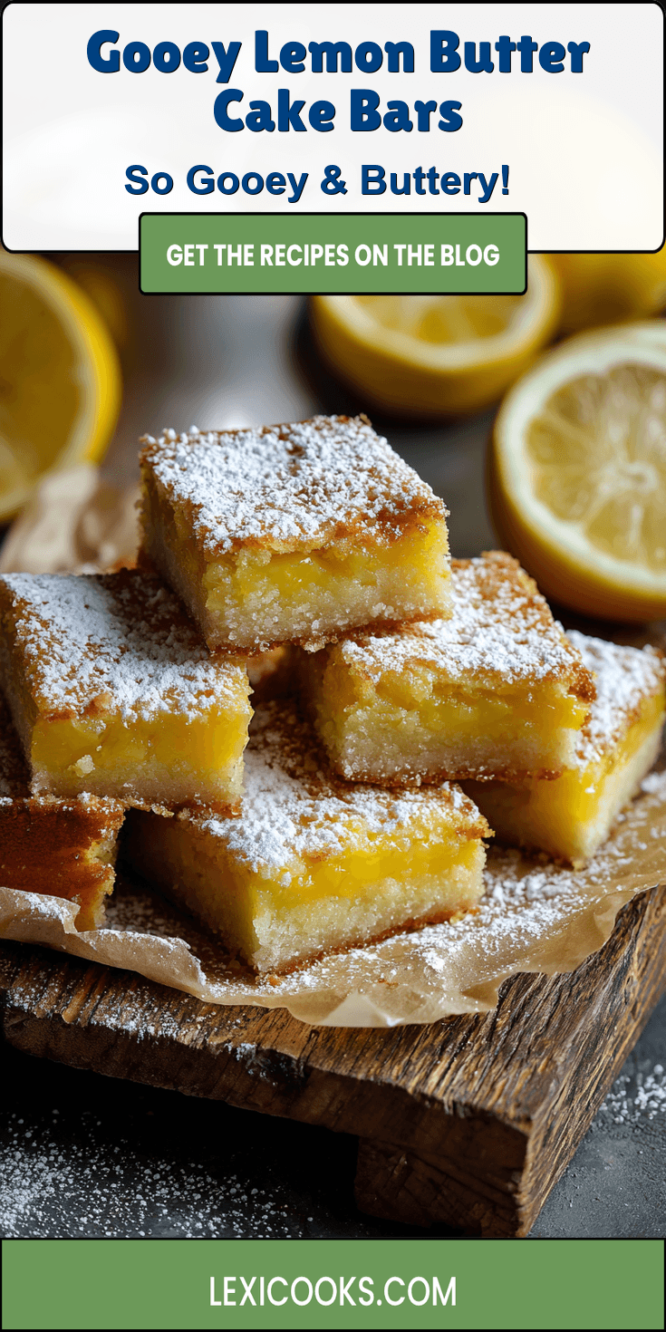 Gooey Lemon Butter Cake Bars served warm with cozy spices