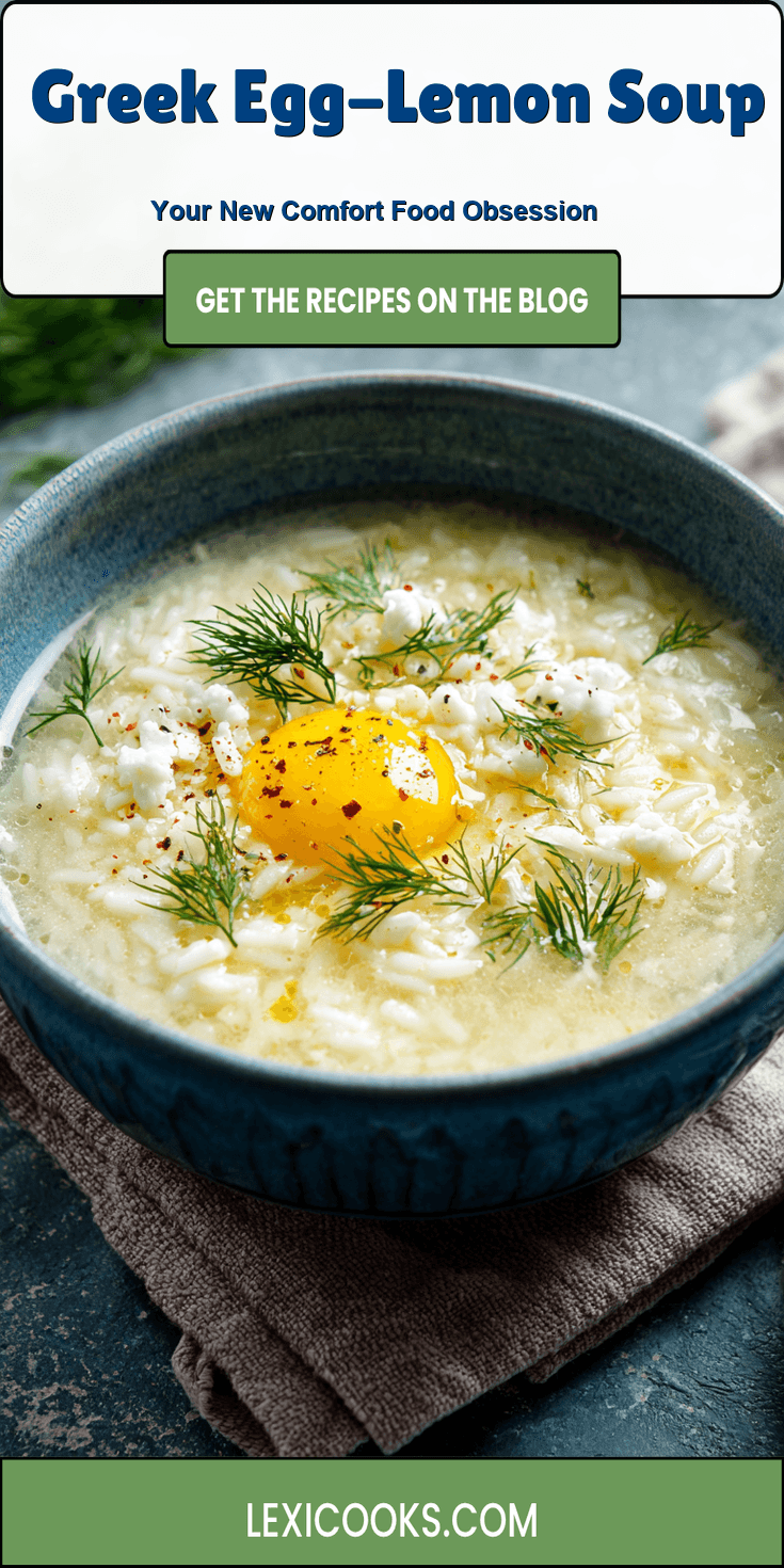 Greek Egg-Lemon Soup served warm with cozy spices