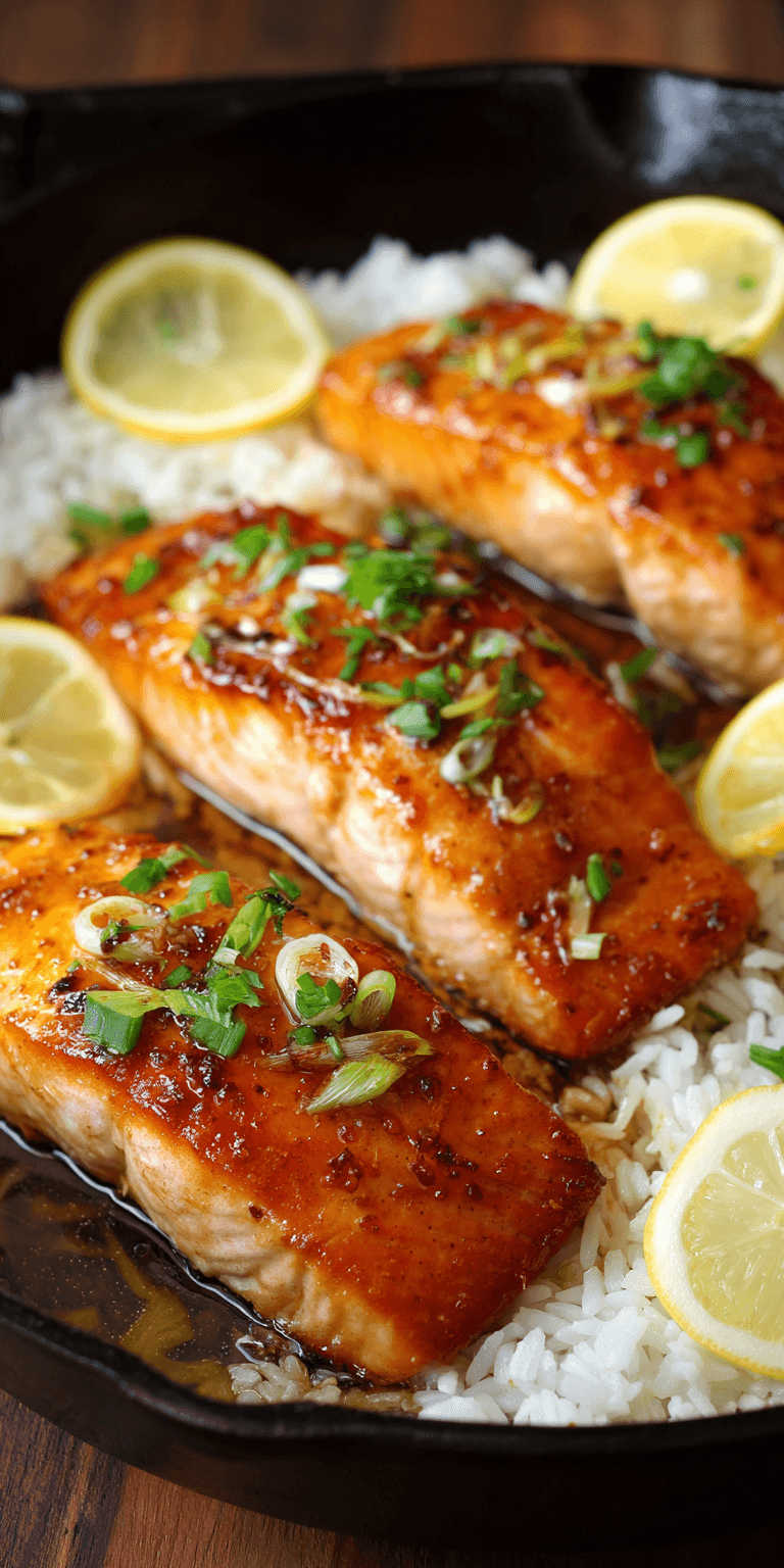 Honey Glazed Salmon Easy Dinner Ideas served warm with cozy spices