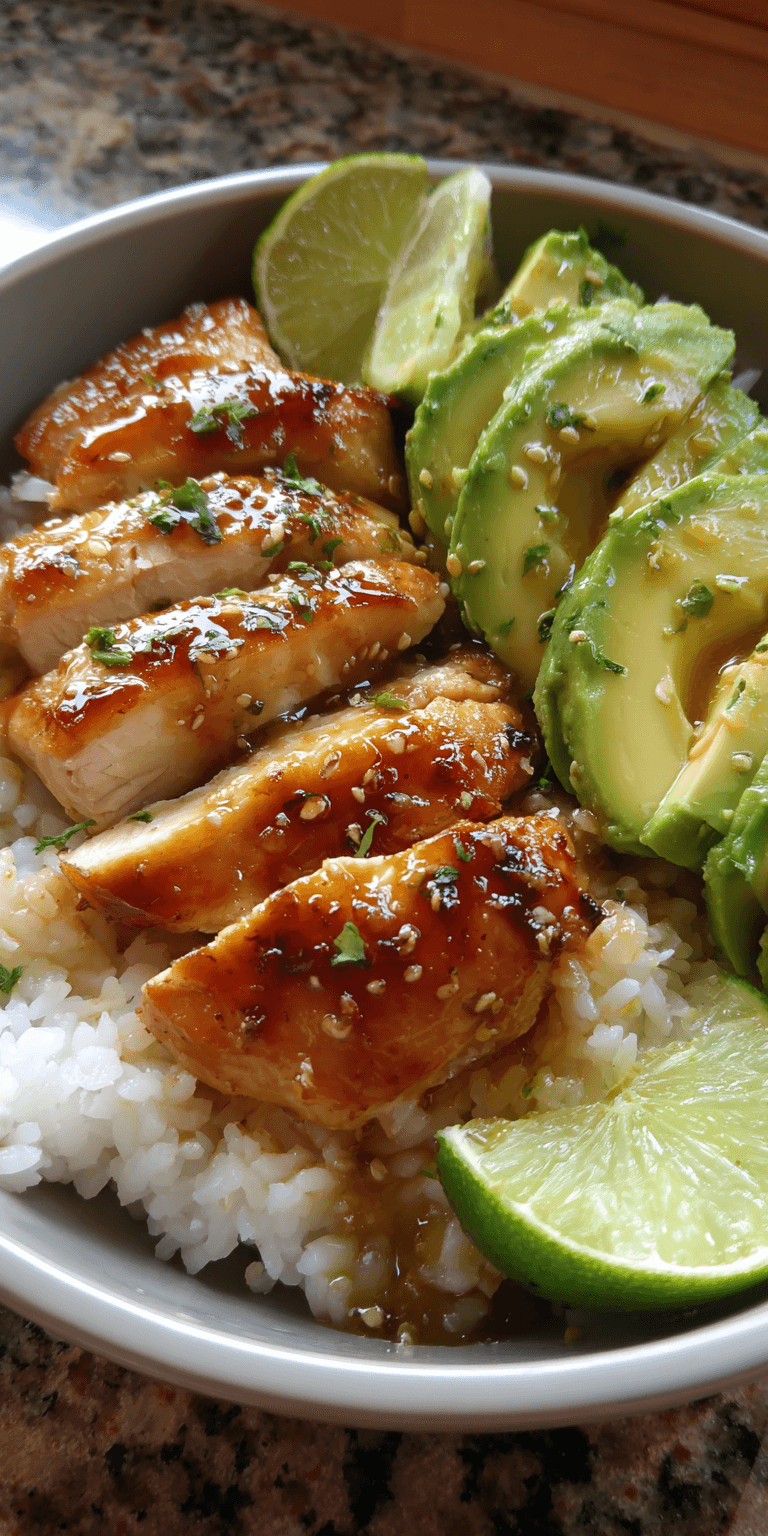 Honey Lime Chicken Avocado served warm with cozy spices