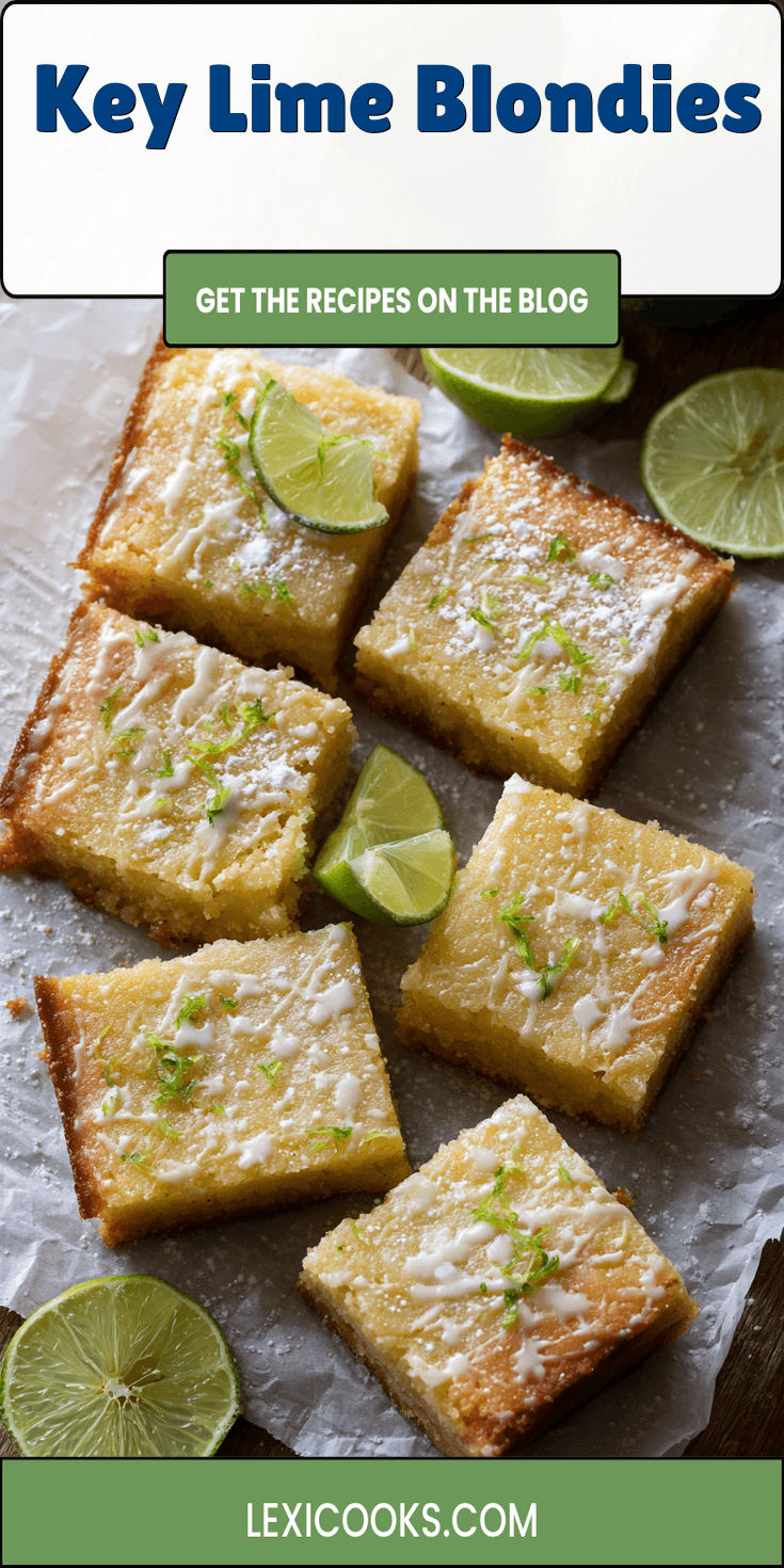 Key Lime Blondies served warm with cozy spices