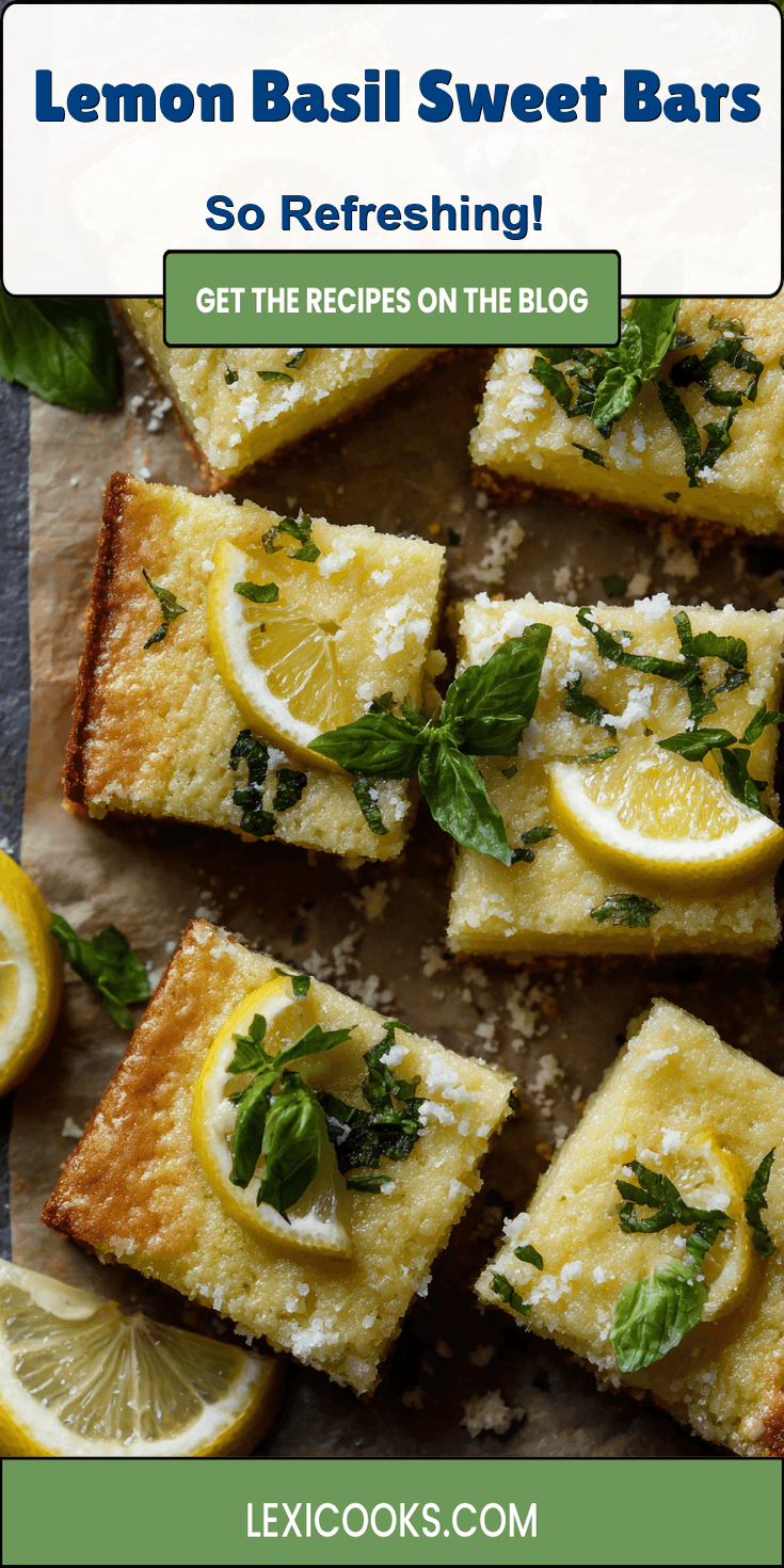 Lemon Basil Sweet Bars served warm with cozy spices
