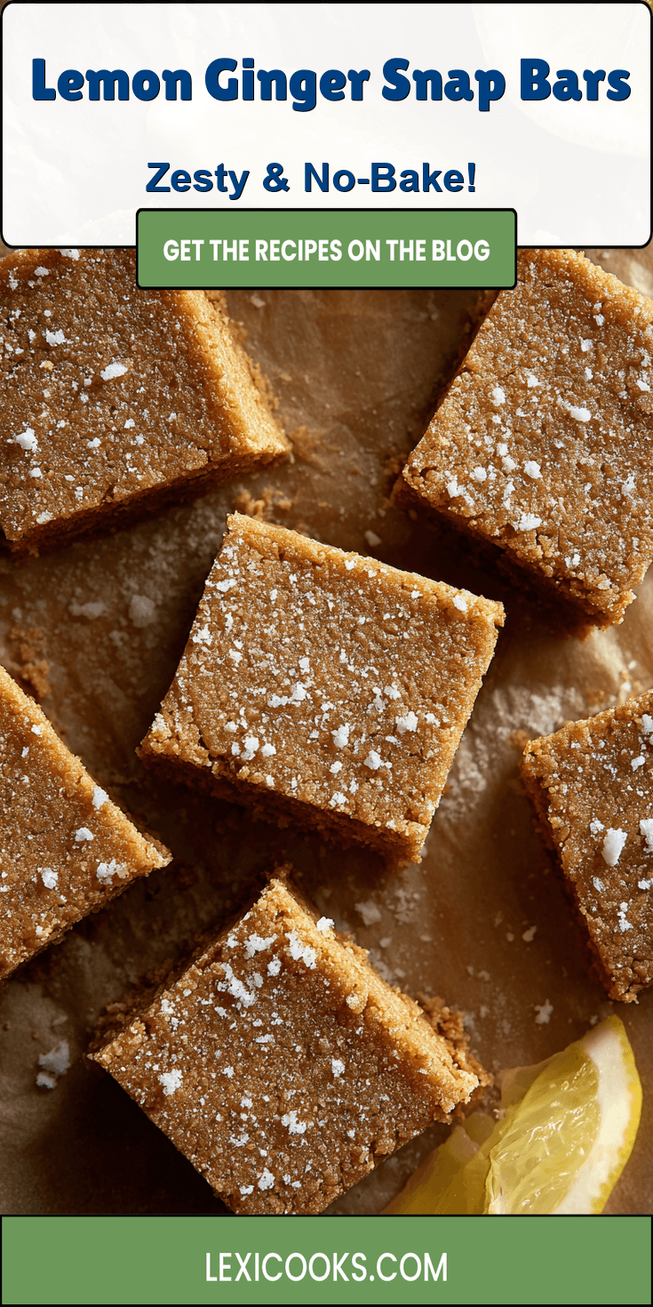 Lemon Ginger Snap Bars served warm with cozy spices