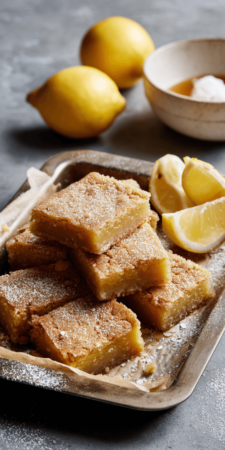 Lemon Honey Butter Blondies served warm with cozy spices