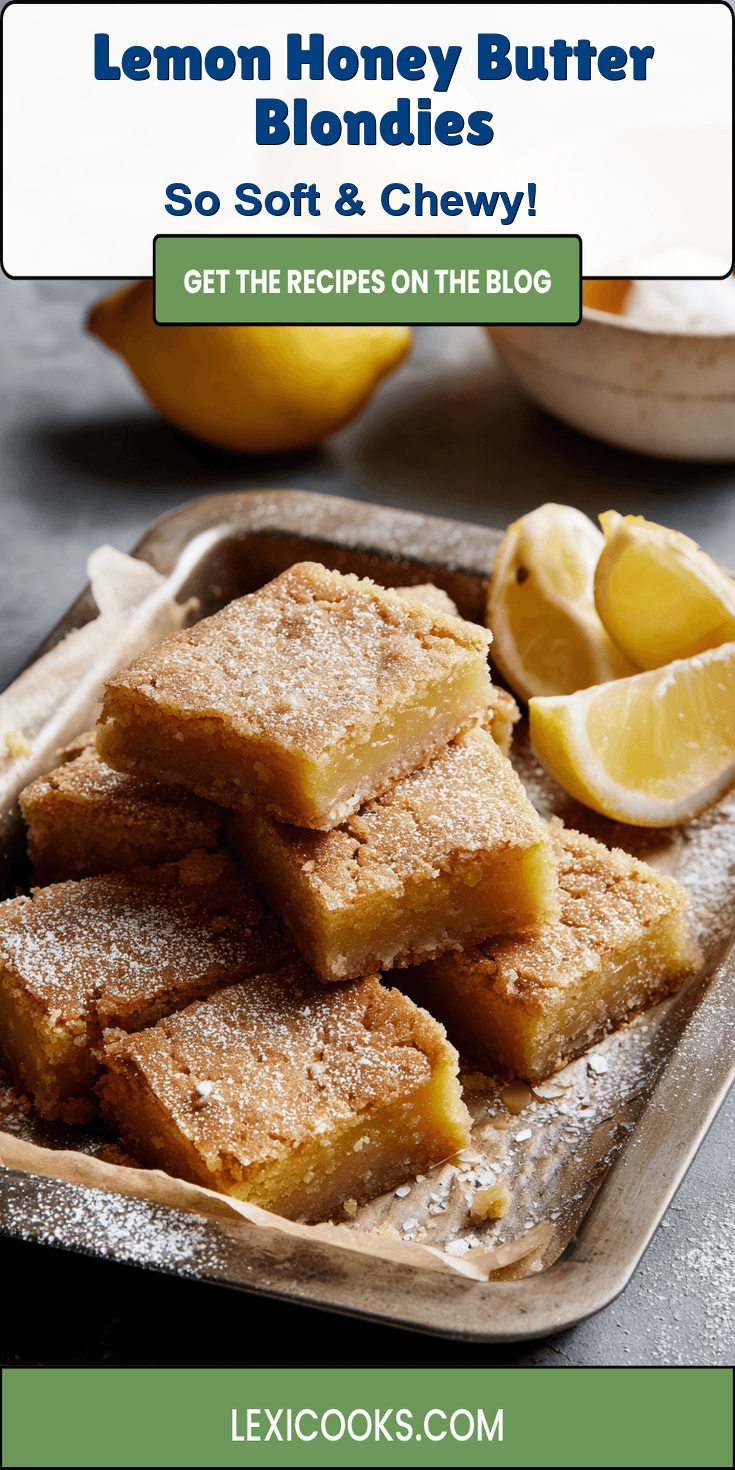 Lemon Honey Butter Blondies served warm with gentle spices and a cozy aroma