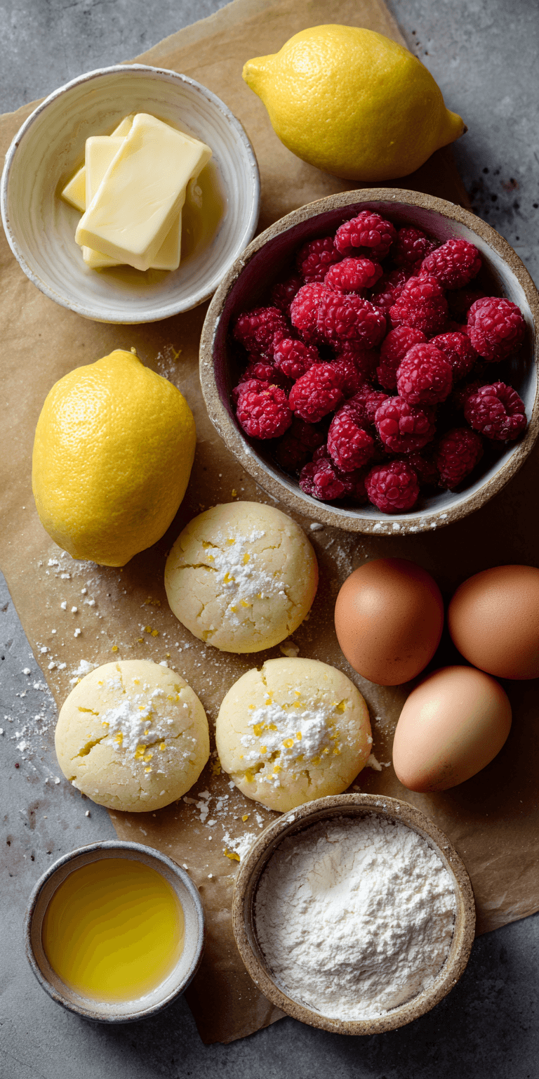 Lemon Raspberry Cookies served warm with cozy spices
