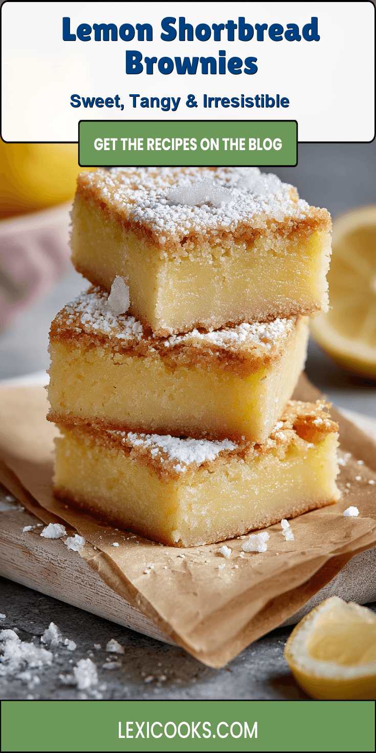 Lemon Shortbread Brownies served warm with cozy spices