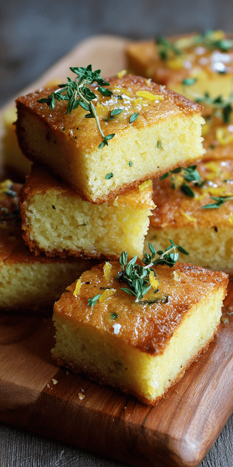 Lemon Thyme Infused Blondies served warm with cozy spices