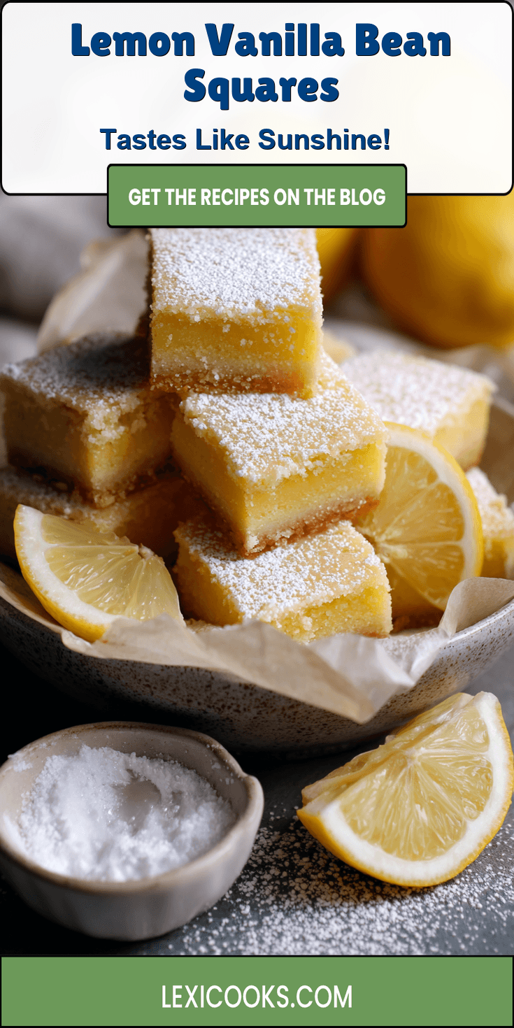 Lemon Vanilla Bean Squares served warm with cozy spices