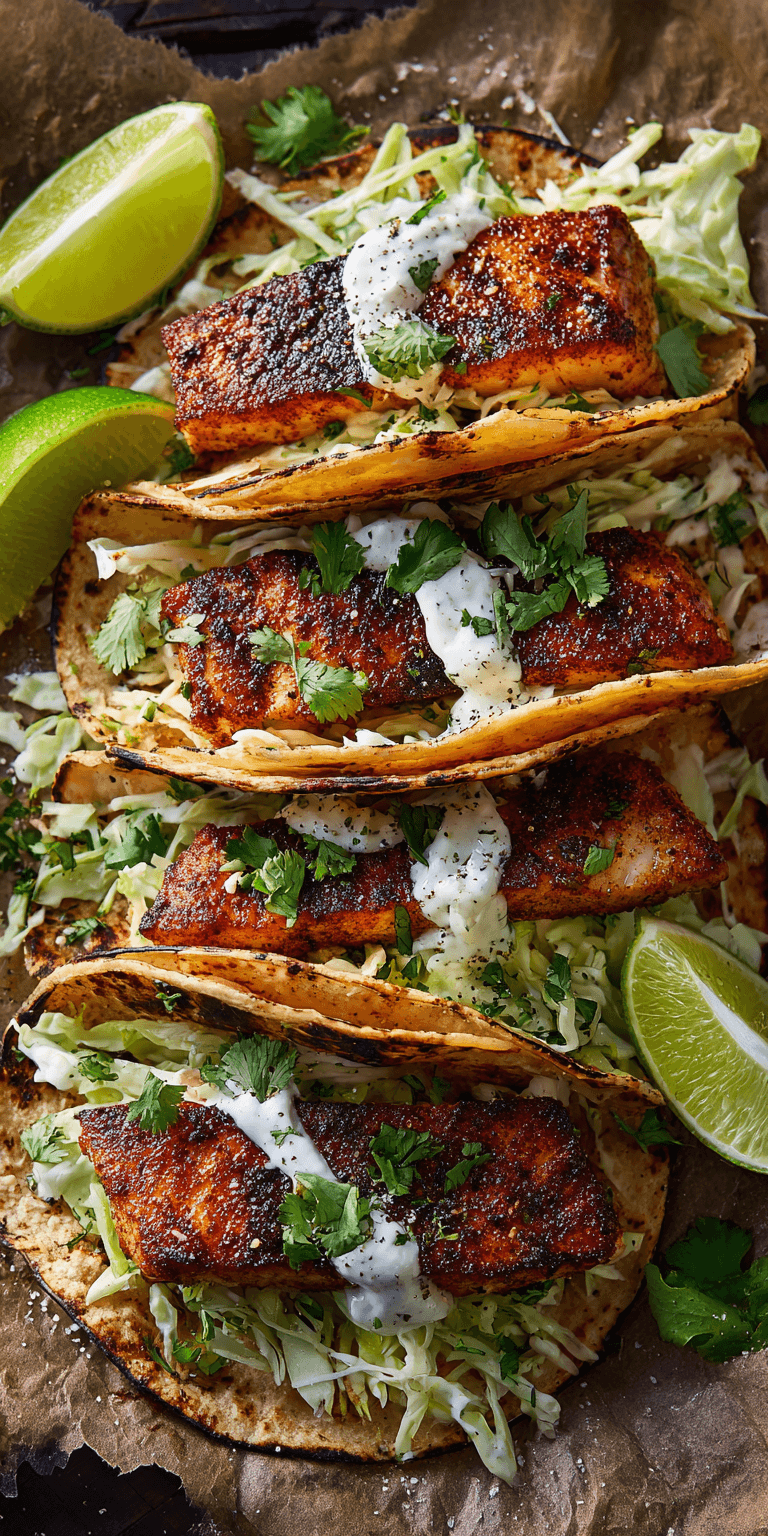 Mahi Mahi Fish Tacos Seafood served warm with cozy spices