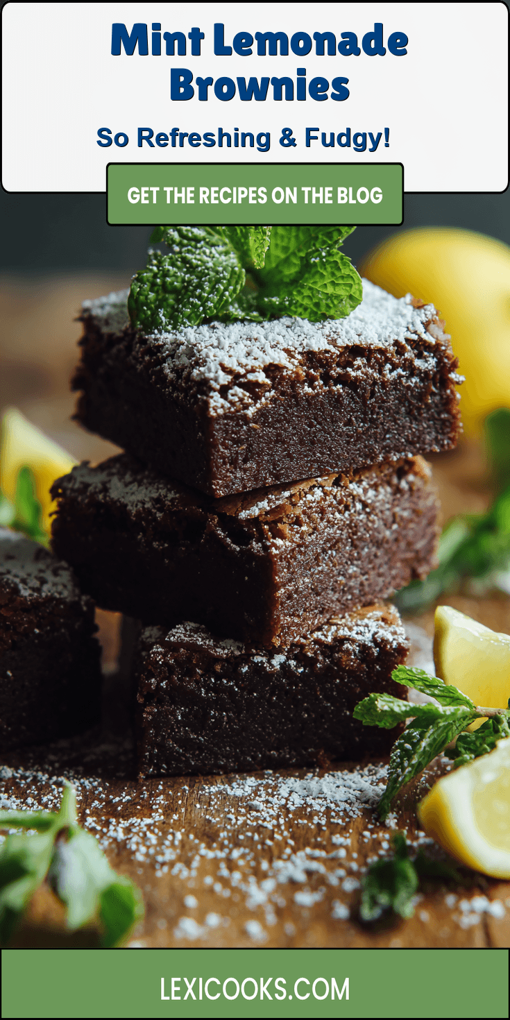 Mint Lemonade Brownies served warm with gentle spices and a cozy aroma