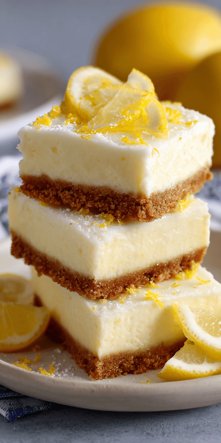No-Bake Lemon Cheesecake Bars served warm with cozy spices