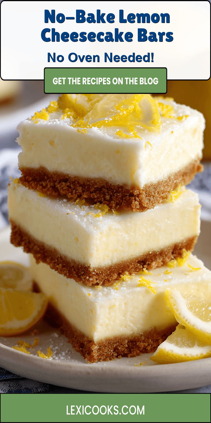 No-Bake Lemon Cheesecake Bars served warm with cozy spices
