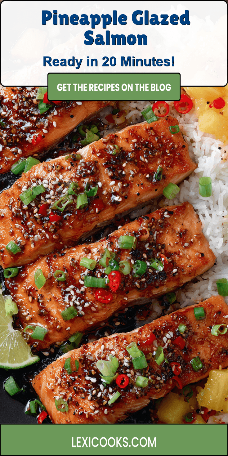 Pineapple Glazed Salmon served warm with cozy spices