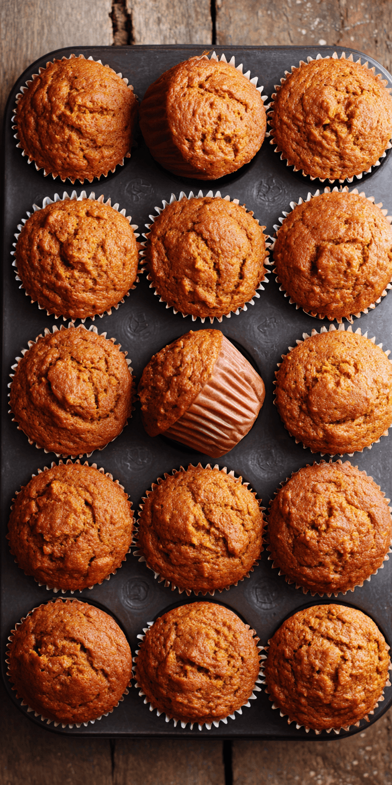 Pumpkin Spice Banana Muffins served warm with cozy spices