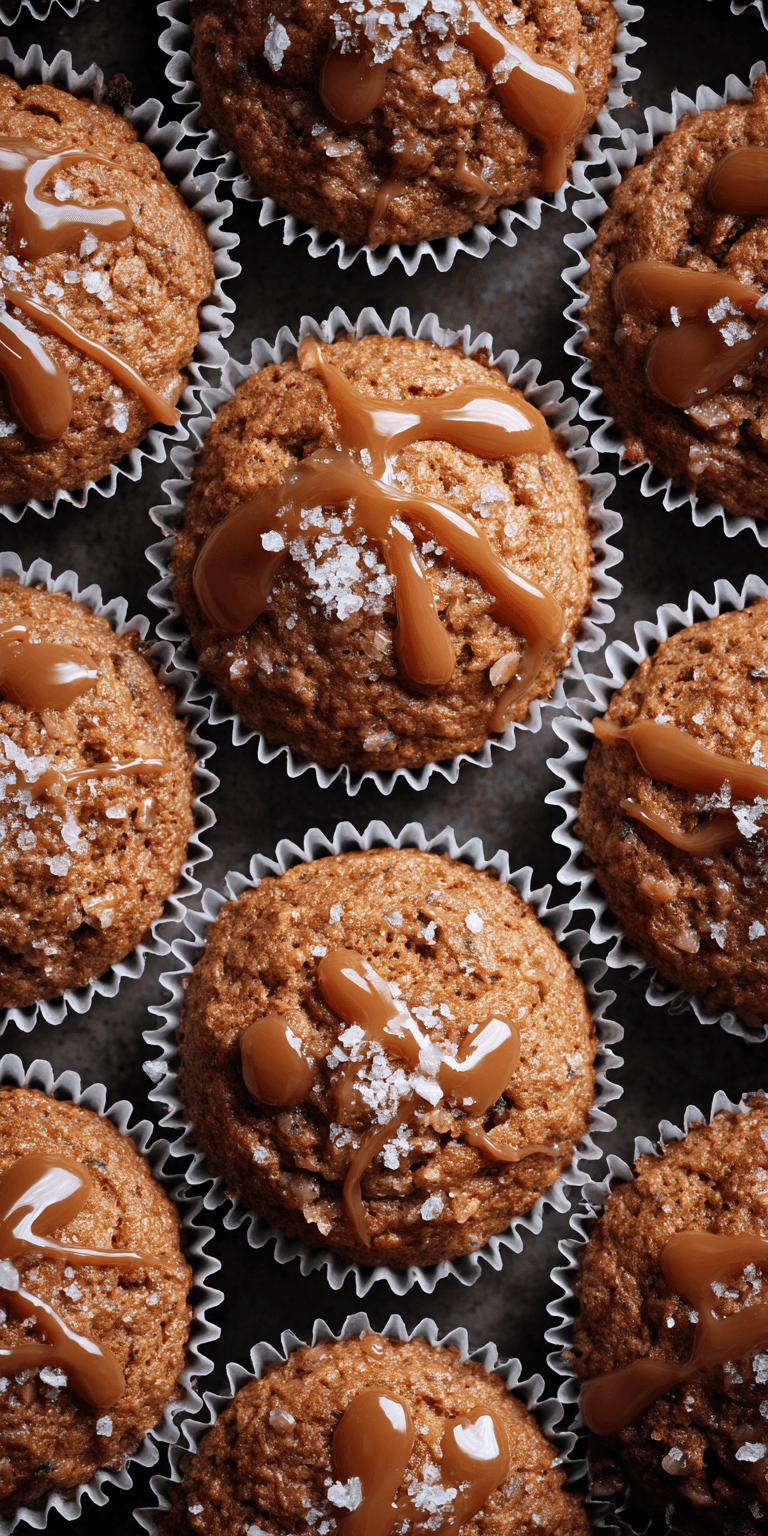 Salted Caramel Banana Muffins served warm with cozy spices